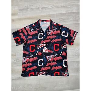 Rare Cleveland Guardians/Indians MLB Hawaiian Shirt Baseball Men's Large-Vintage